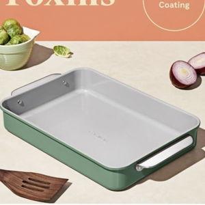 Caraway Non-Stick Ceramic 9”x13” Rectangle Pan - Naturally Slick Ceramic Coating - Non-Toxic, PTFE & PFOA Free - Perfect for Brownies, Lasagnas, and More - Sage
