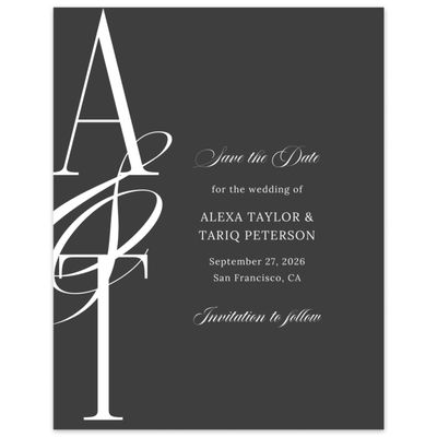 Black Wedding Digital Save the Date - Kellan Portrait
