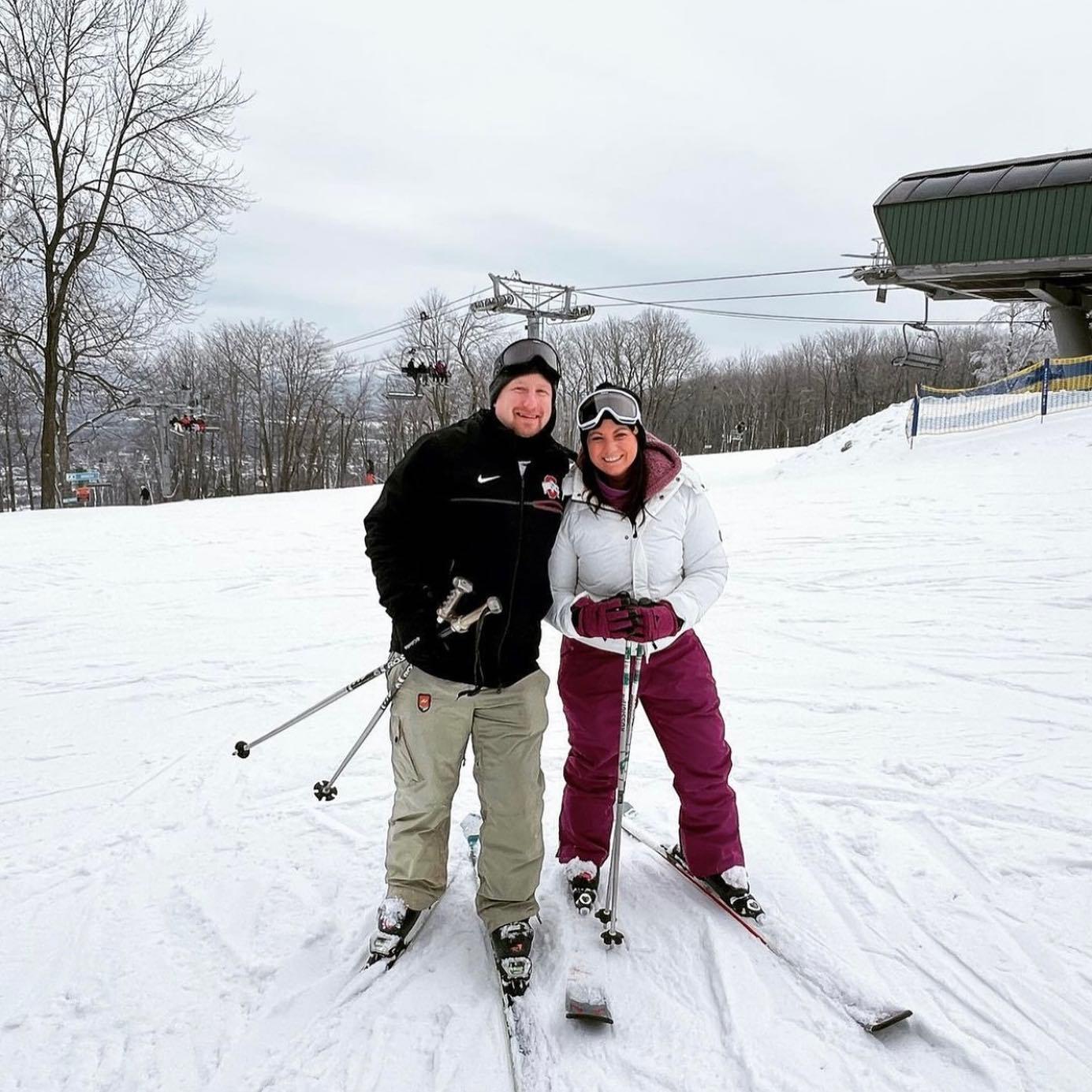 Wisconsin: First time skiing together. Ryan's a great teacher!