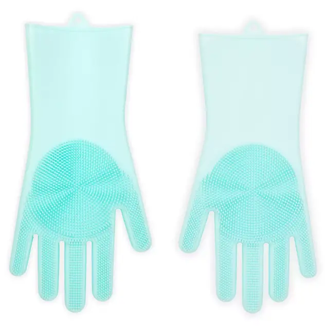 Kikkerland® Designs 2-Piece Silicone Scrubbing Gloves Set