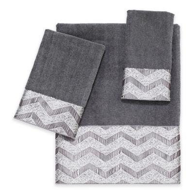 Avanti Chevron Nickel Hand Towel