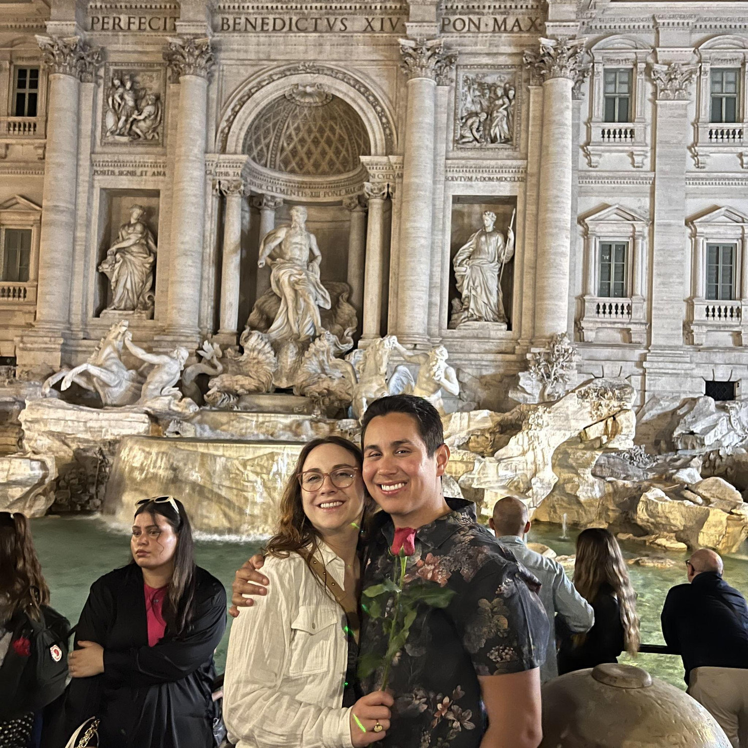 Night time walks by the Trevi Fountain!