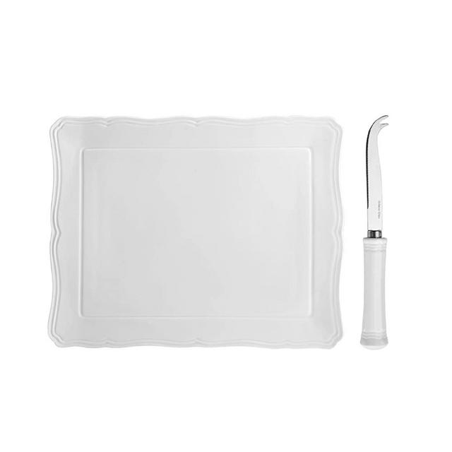 Mikasa Antique White 2-Piece Cheese Set, 12.5-Inch