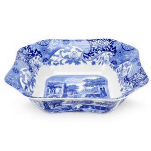 Spode - Blue Italian Square Serving Bowl, 9.5