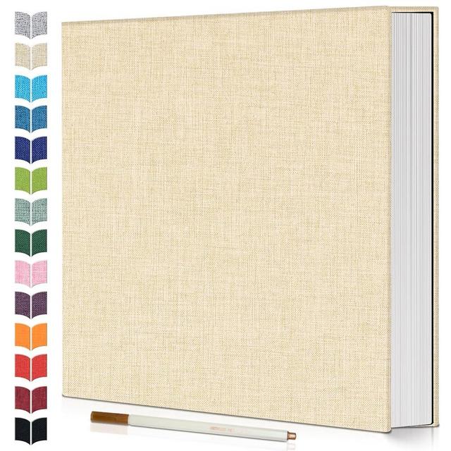 Artfeel Photo Album Self Adhesive Scrapbook,60 Pages Large Photo Book for 4x6,5x7,8x10 Pictures,DIY Album for Baby Wedding Family Travel Birthday,with Metallic Pen and Scraper