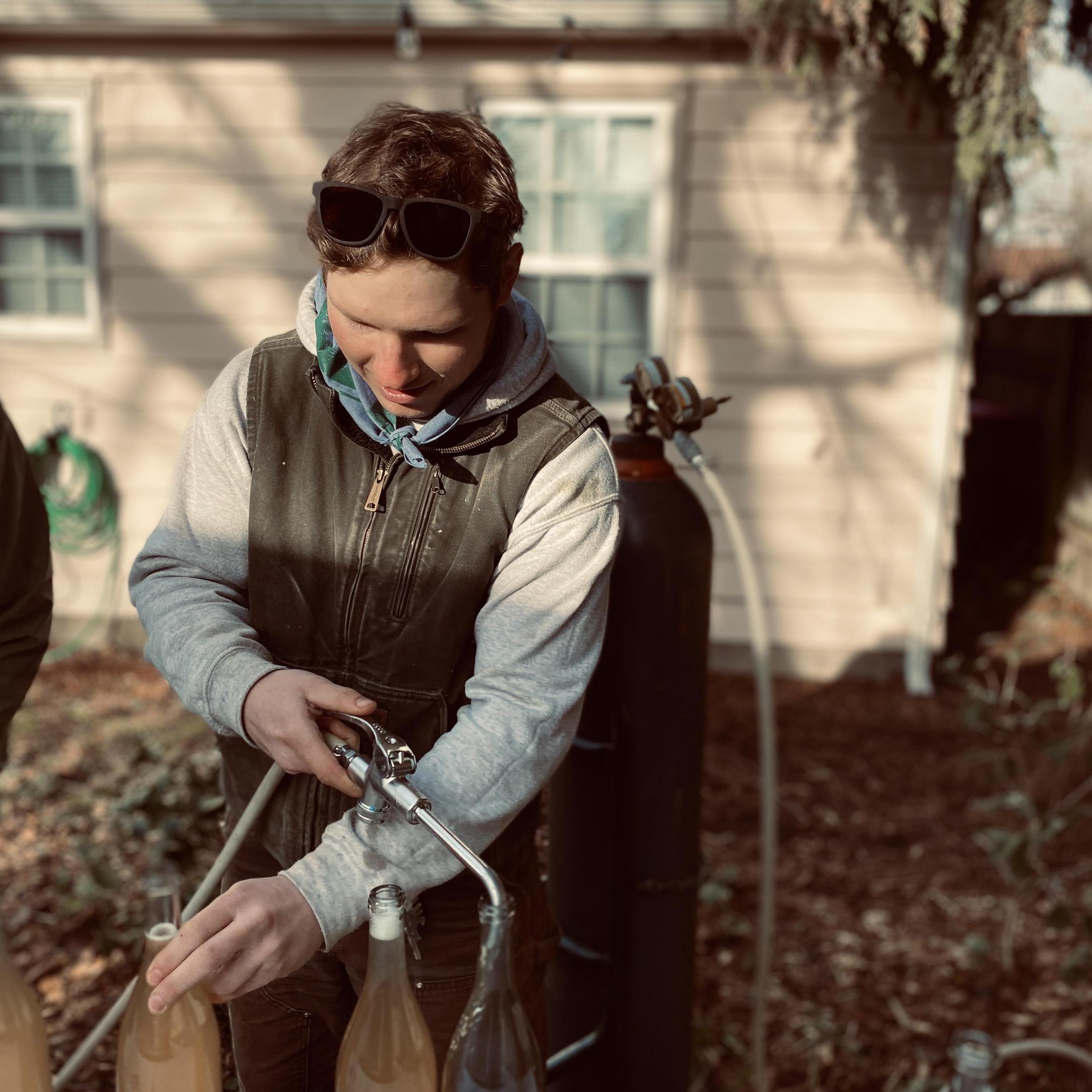 Making wine in the backyard
