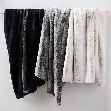 Faux Fur Chinchilla Throw