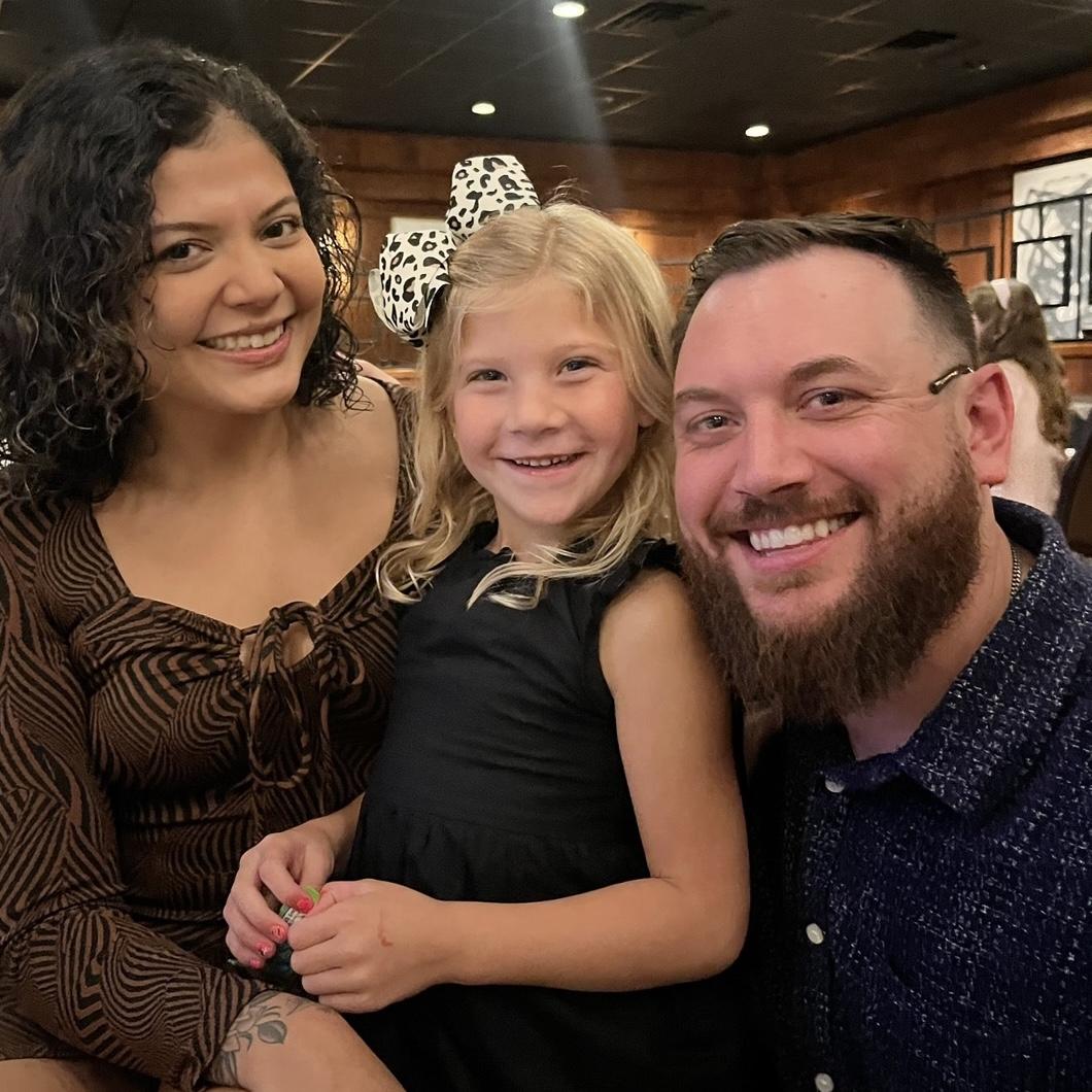 With our beautiful flower girl!