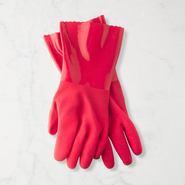 Hold Everything Red Kitchen Gloves, Large