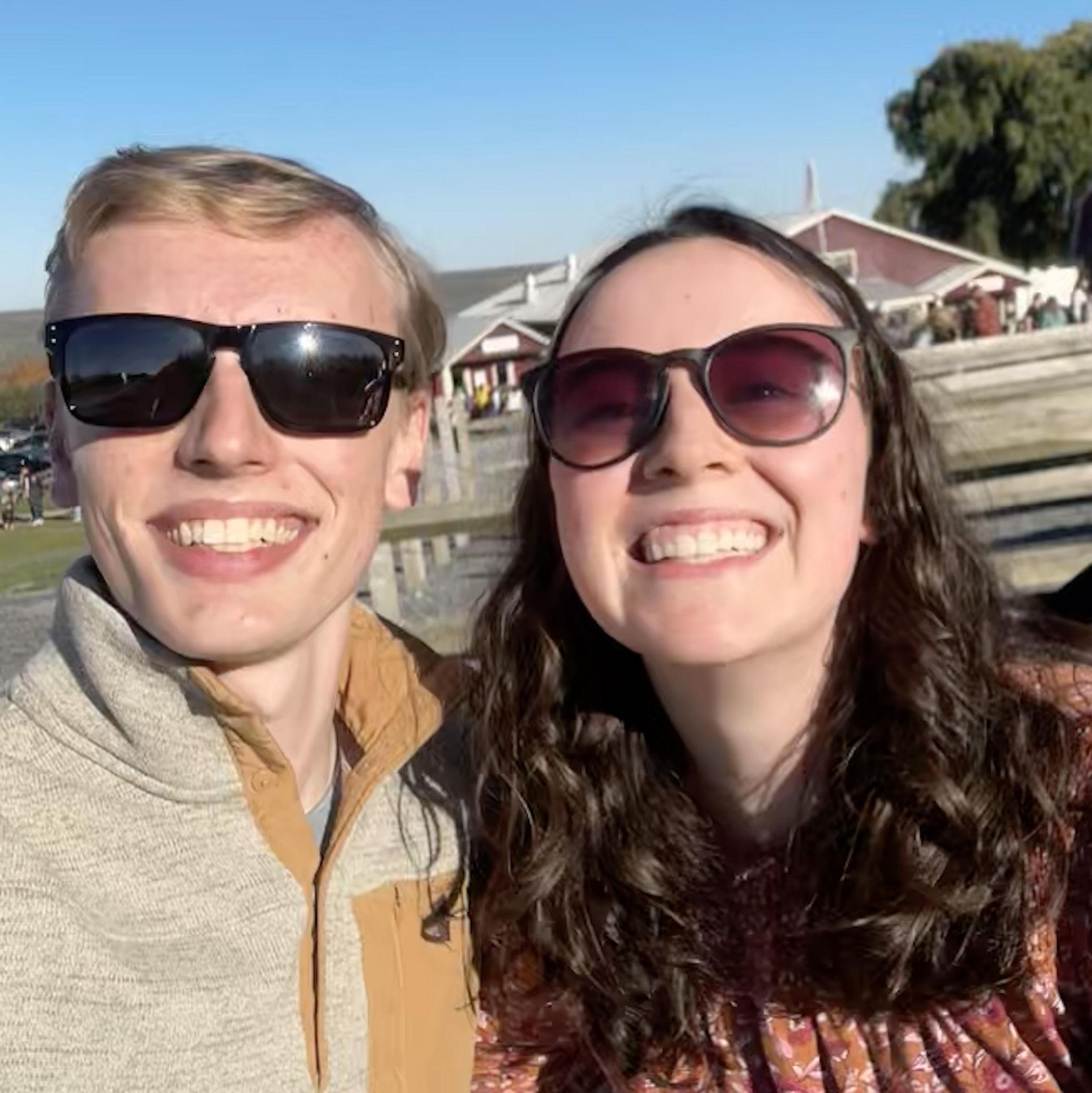This was our first date after we made things "official". We went apple picking at Beak and Skiff orchard.