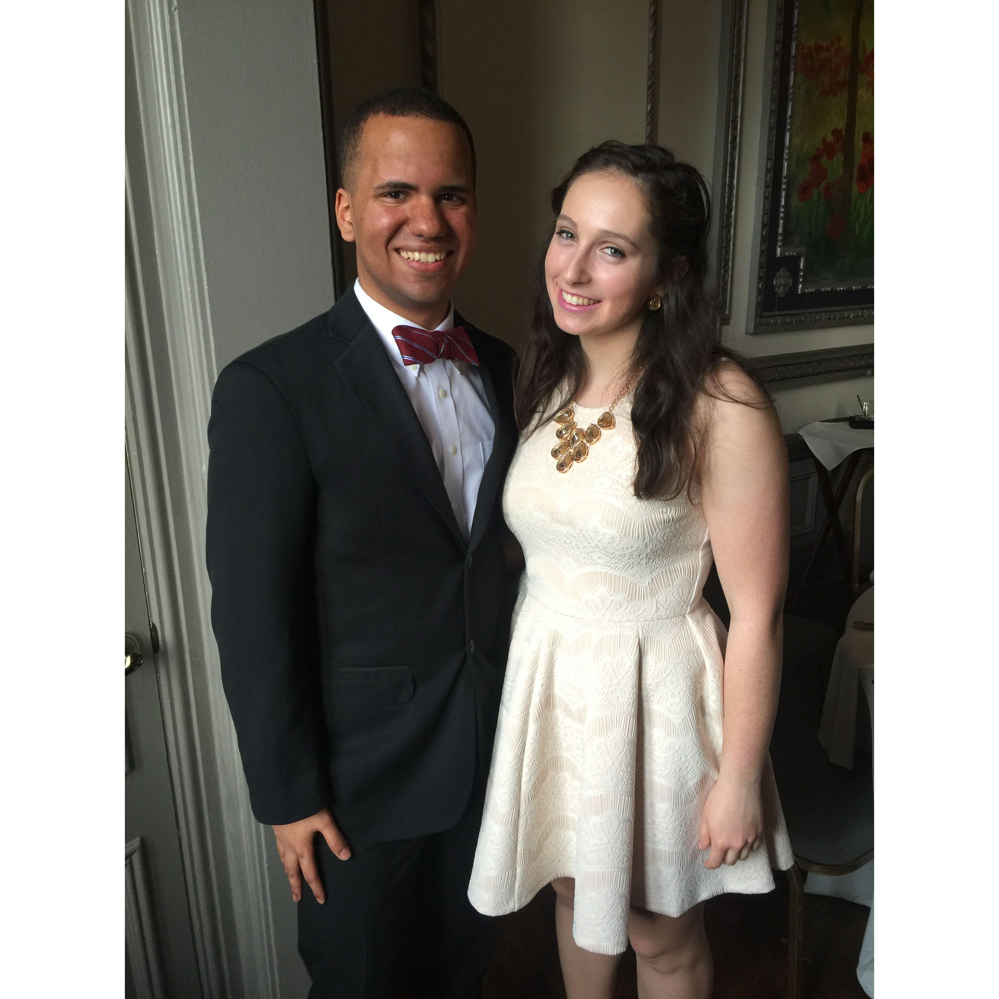 April 2016: Sophomore year formal