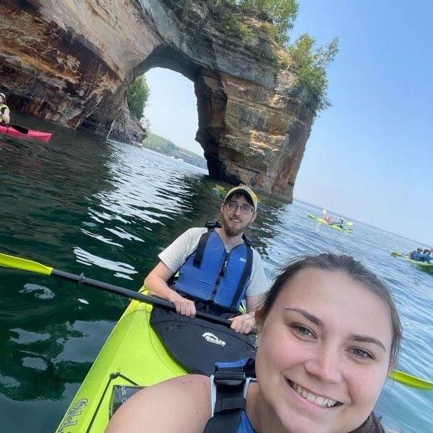 We kayaked the Pictured Rocks and then hiked 11 miles of it the next day!