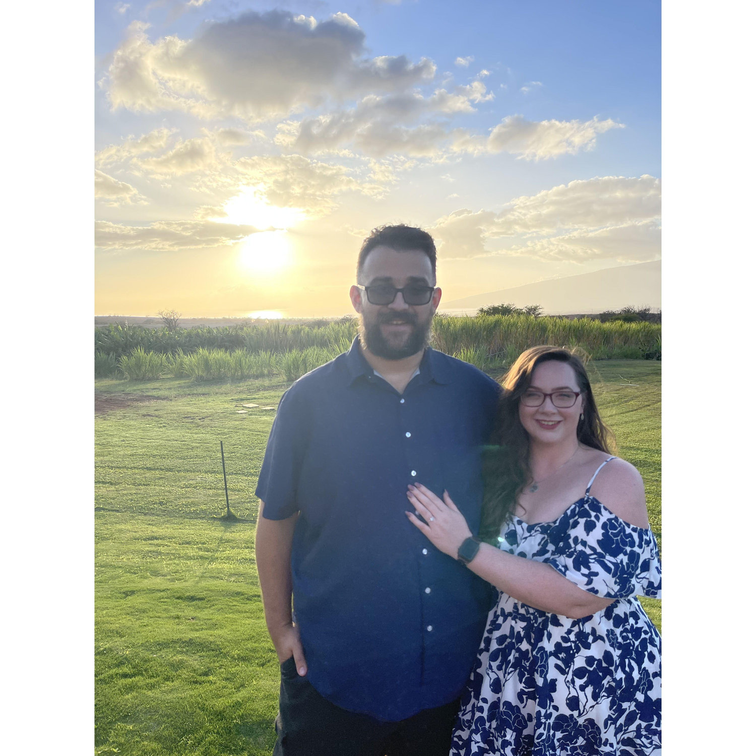 After Chad proposed in Maui, HI in December 2023.