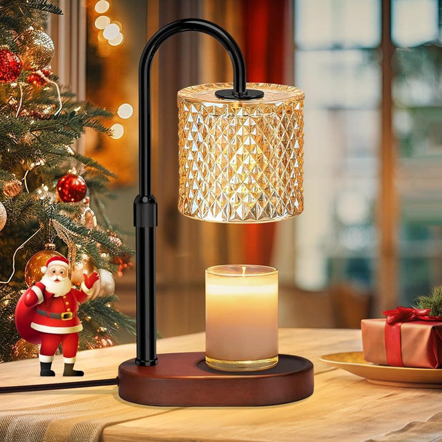 seenlast Electric Candle Lamp Warmer with Timer Dimmer Adjustable Height,Gifts for Women and Men,Vintage Home Decor with 2 Bulbs