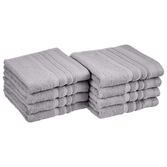 Yoofoss Luxury Bamboo Washcloths Towel Set 10 Pack Baby Wash Cloth for Bathroom-Hotel-Spa-Kitchen Multi-Purpose Fingertip Towels and Face Cloths 10