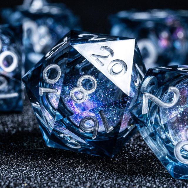 Full Set Handmade Resin Sharp Edge Dice...