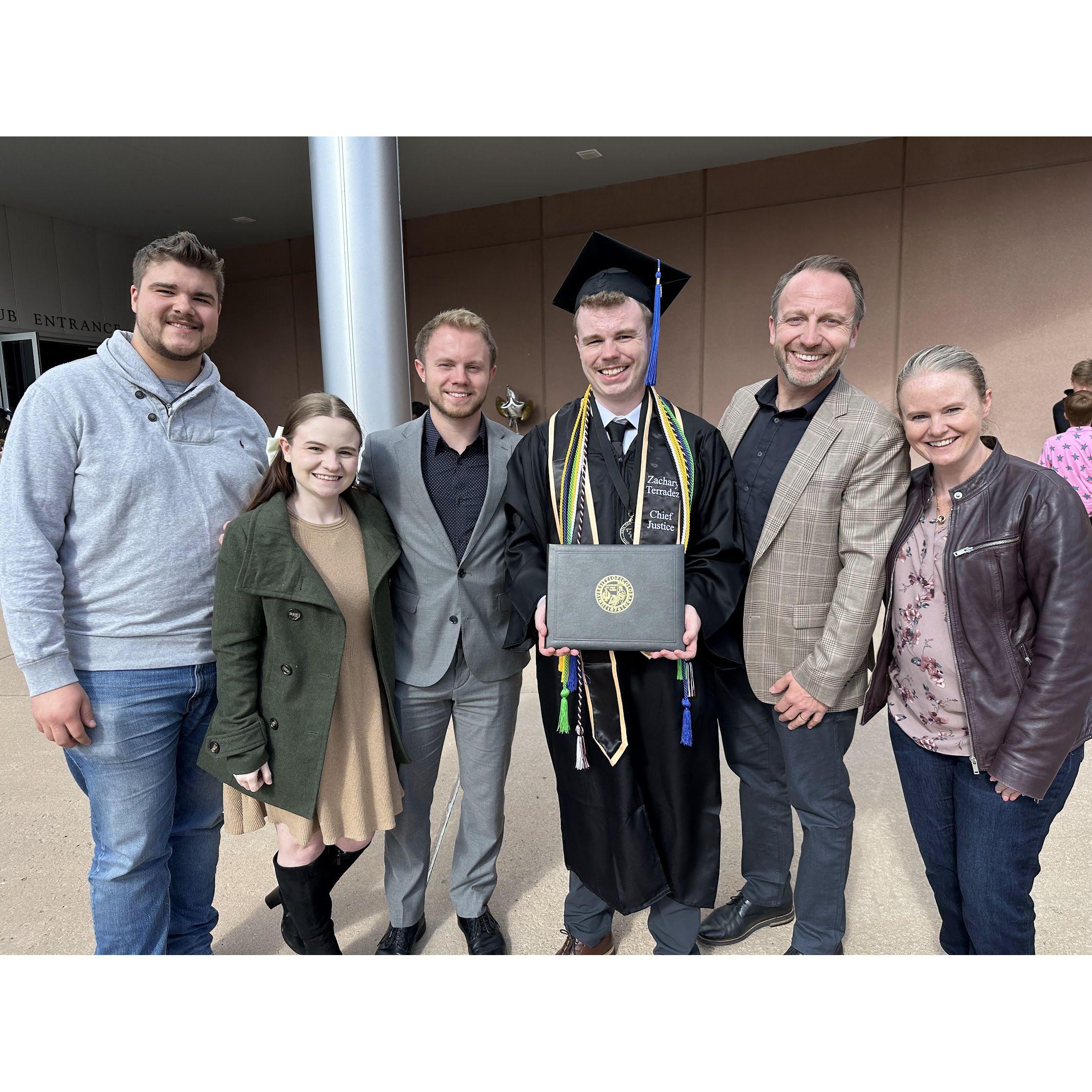 The Terradez squad showed up big for Zac's graduation—celebrating his hard work and bright future together!" 🎓🎉💙