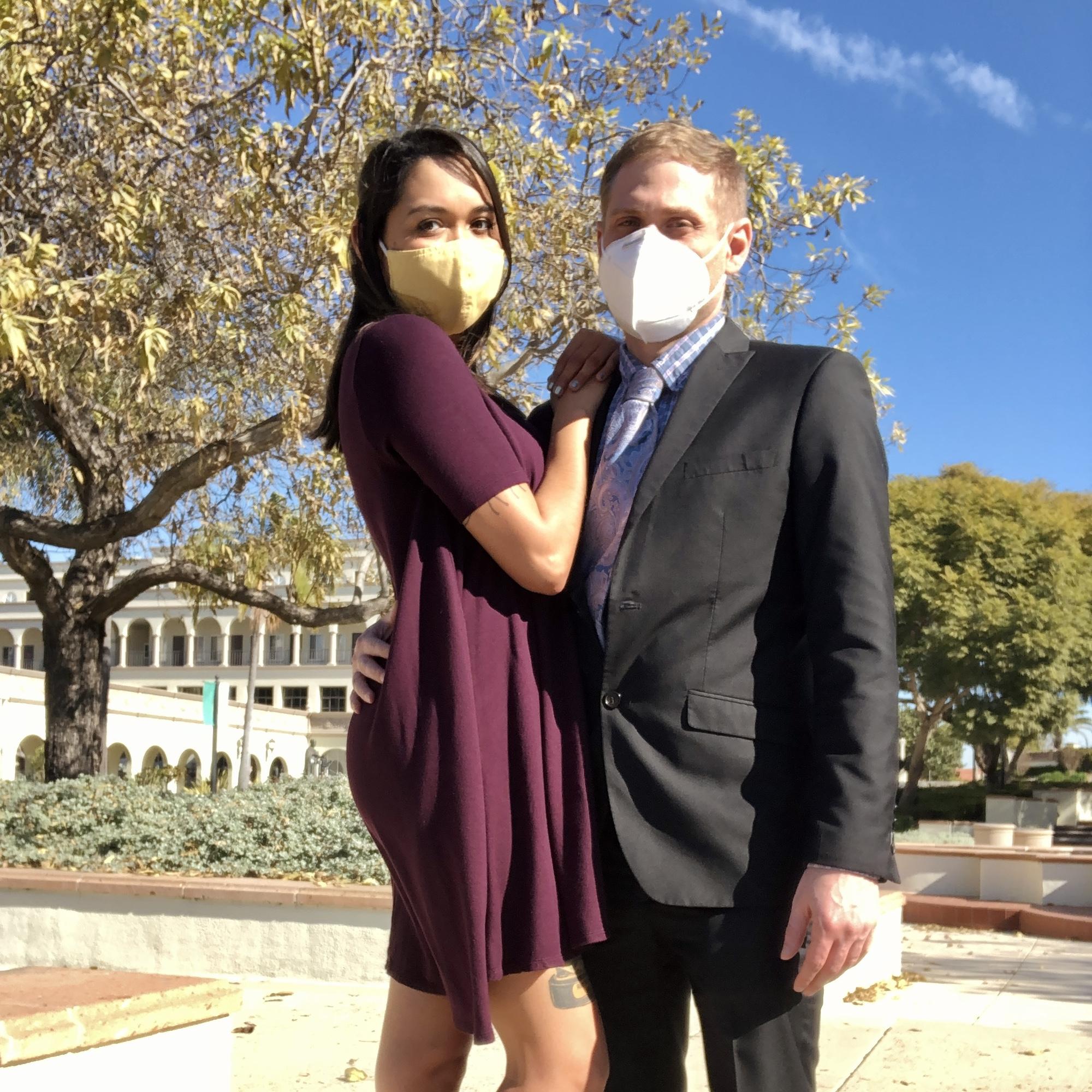Supporting our friends at their pandemmy wedding in San Diego.