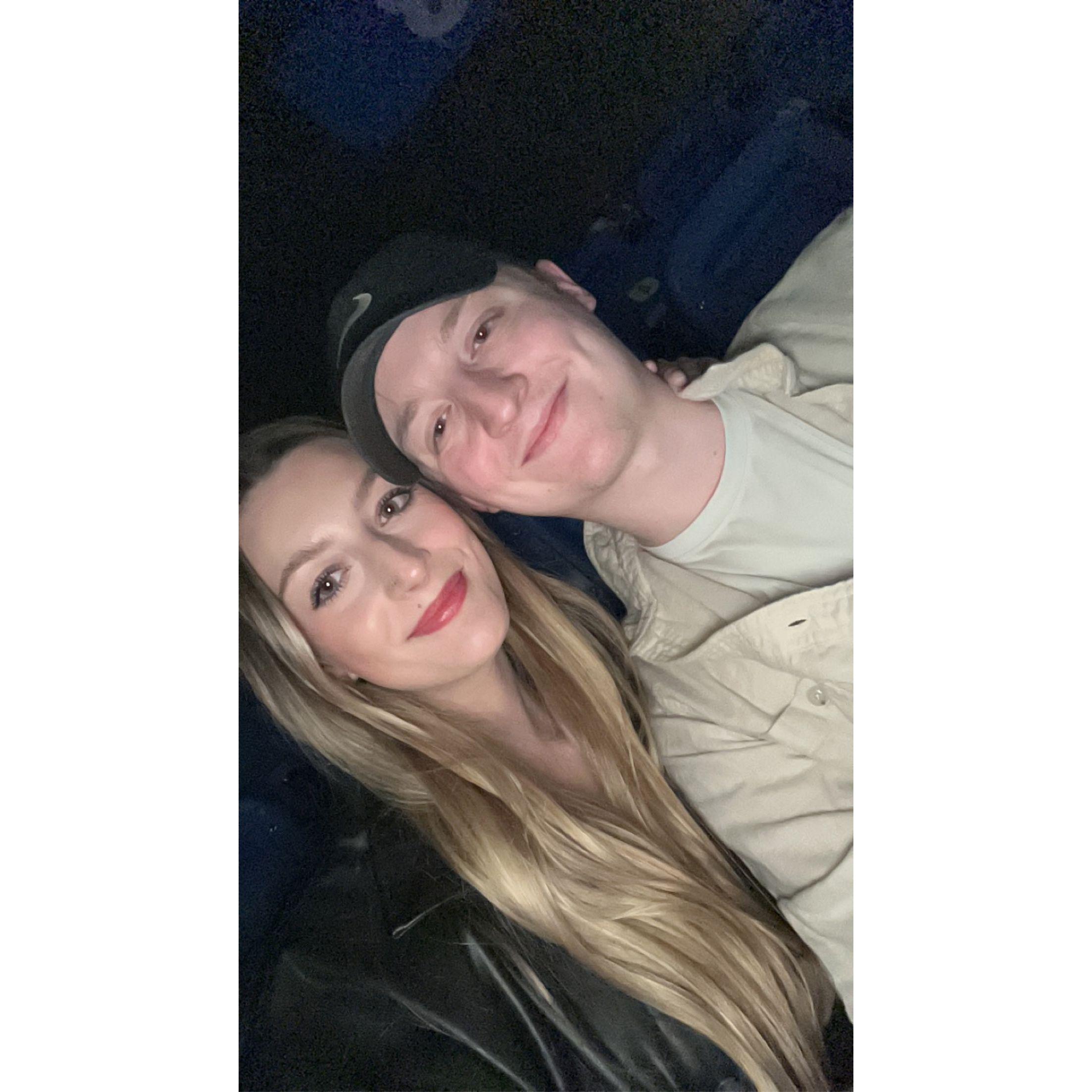 One of our most recent pictures together. We saw Tyler Childers, our favorite artist, for NYE :)