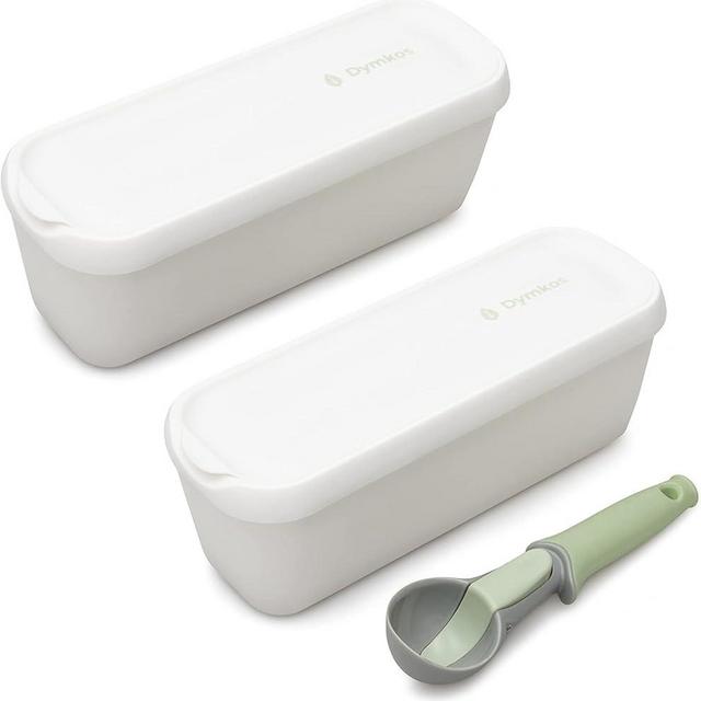 Katai - Ice Cream Container Tub 1.5 Litres - 2-Pack Reusable Containers with Lids for Homemade Ice Cream or Frozen Yogurt, White
