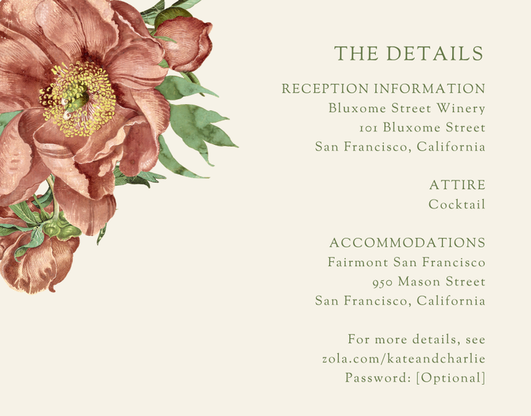 Sparrow | Red | Zola Wedding Enclosure Cards