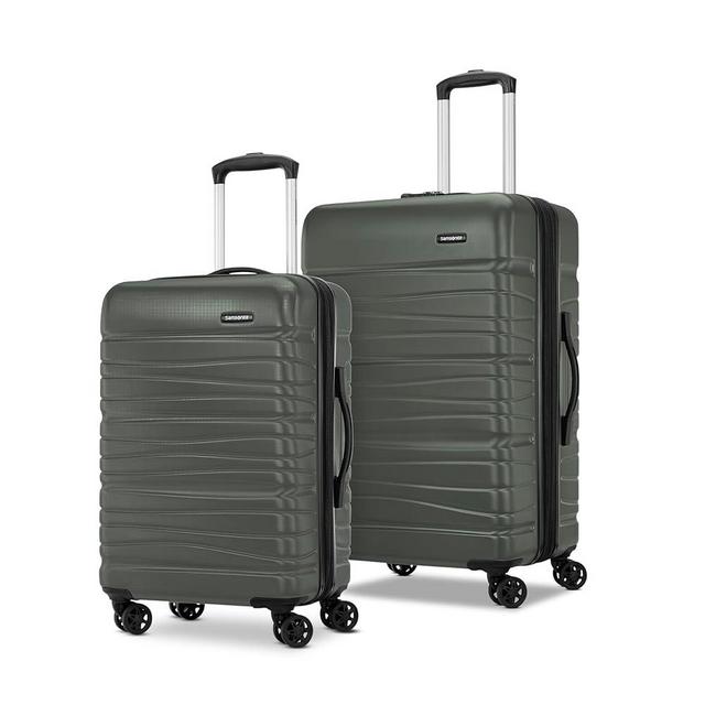 Samsonite Evolve Se Hardside Expandable Luggage with Double Spinner Wheels, Army Green, 2PC SET (CO/M)