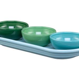 Aegean Mixed Colors 4-Piece Condiment Set