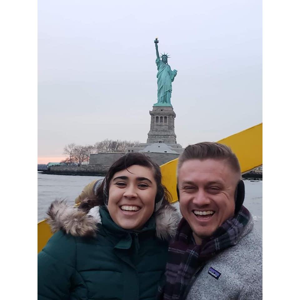 On a Statue of Liberty tour in New York!