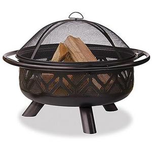 UniFlame® 36-Inch Outdoor Steel Firebowl in Oil Rubbed Bronze