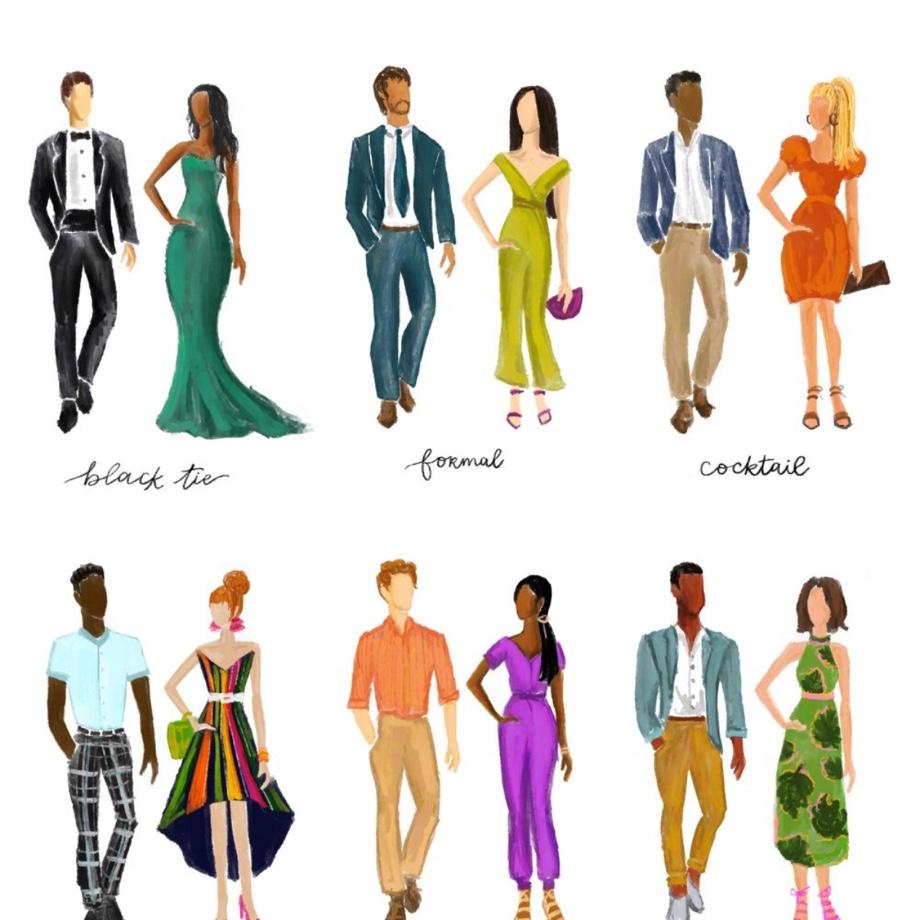 You can use this image to give you an idea of what you can wear!