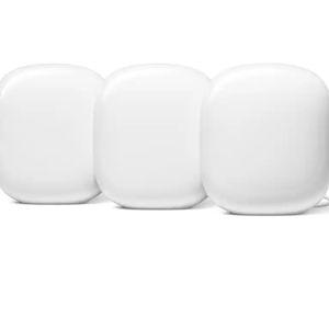 Google - Nest Wi-fi Pro 6e AXE5400 Mesh Router (3-pack) - Snow