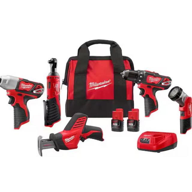 Milwaukee M12 Cordless Combo Tool Kit (5-Tool)