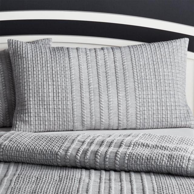 Doret White Jersey King Sham in white