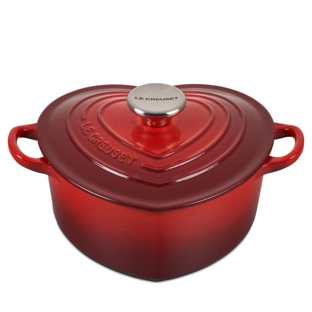 Le Creuset 2 Qt Cast Iron Heart Casserole and Lid