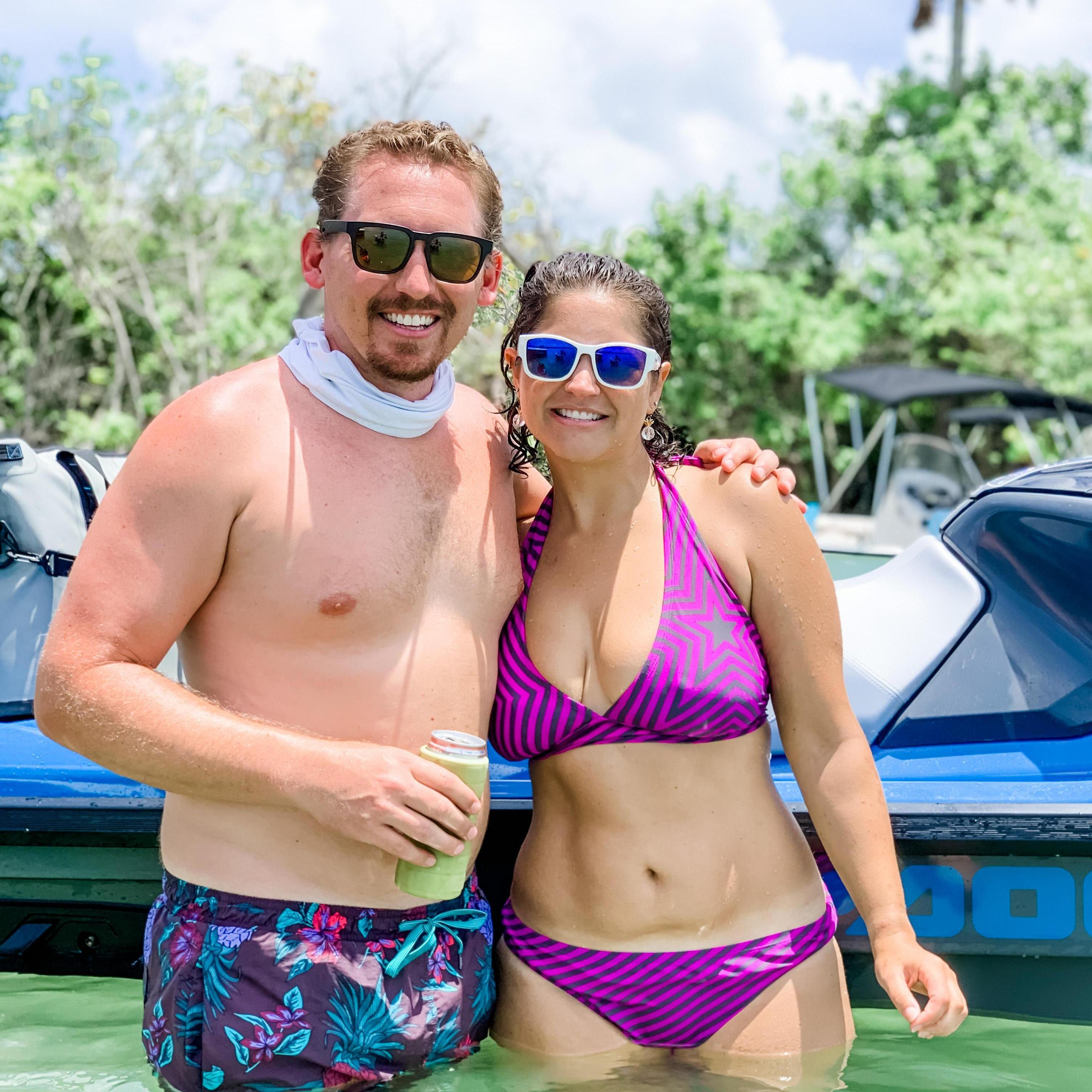 Our sea-doo helps us properly social distance.