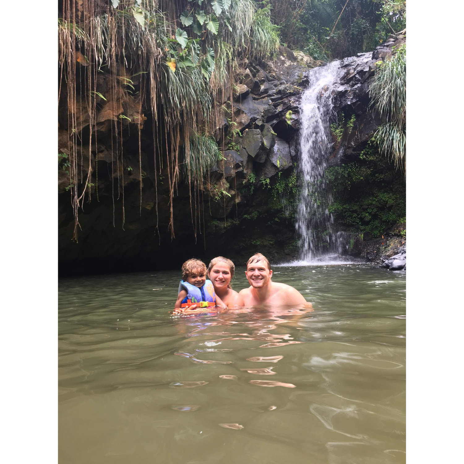 Swimming at Annandale waterfall.