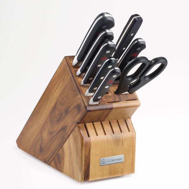 Wüsthof ® Classic 9-Piece Natural Wood Knife Block Set