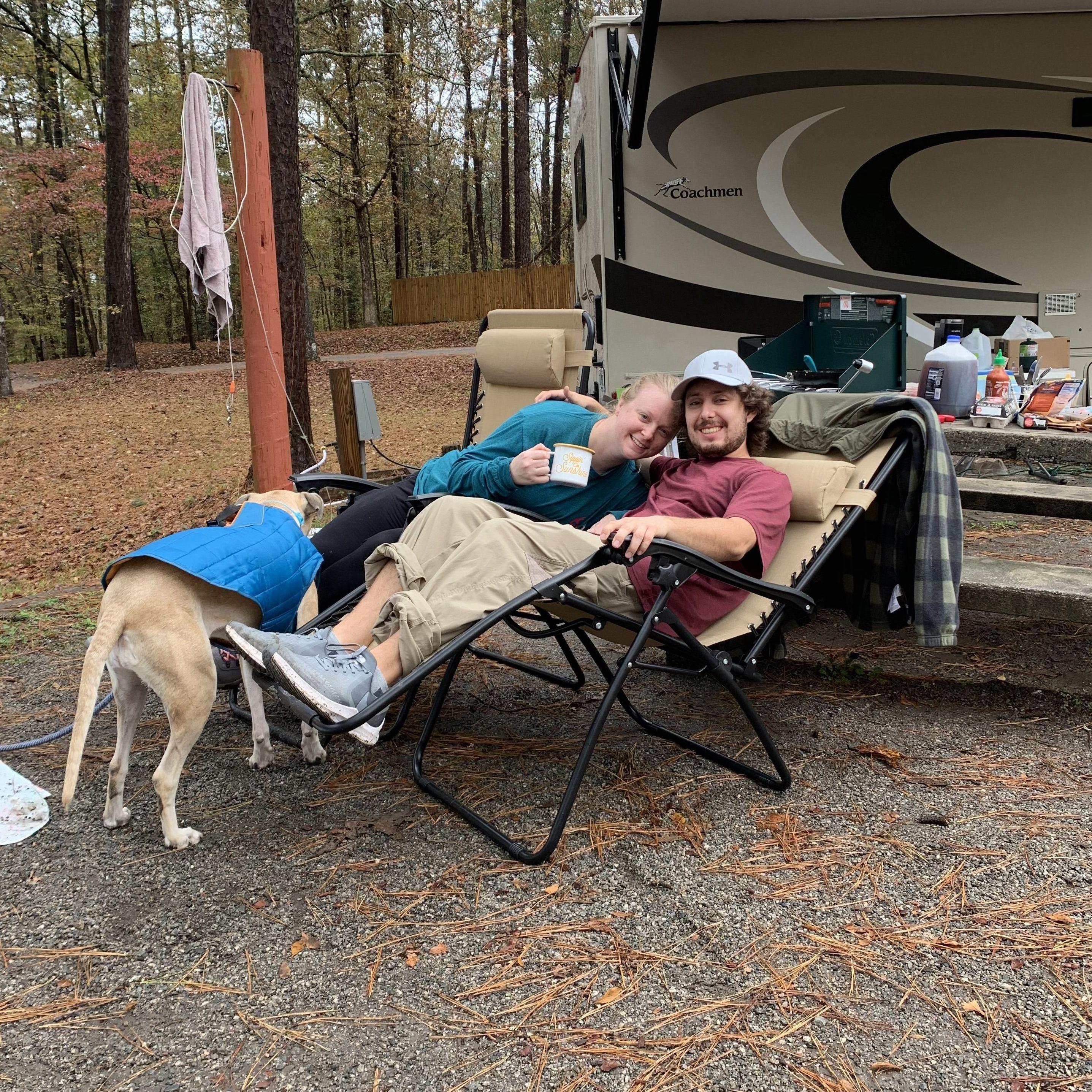 A brisk Thanksgiving morning in High Falls, Georgia - 2020