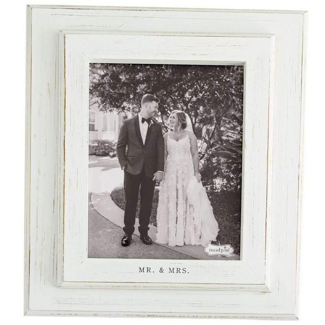 Mud Pie Mr. & Mrs. Frame Holds 8"x10" Photo