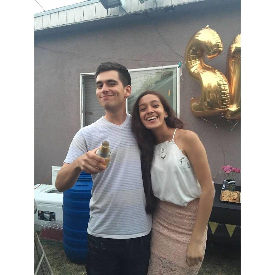 Our first picture together (my 21st)