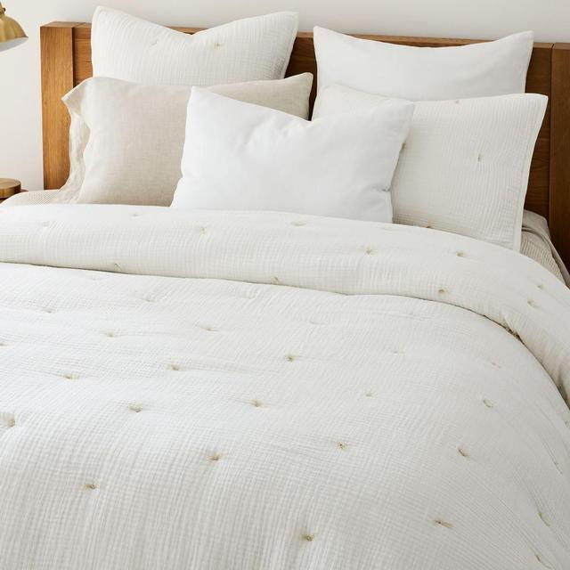 Dreamy Gauze Cotton Quilt, King & Standard Shams, White