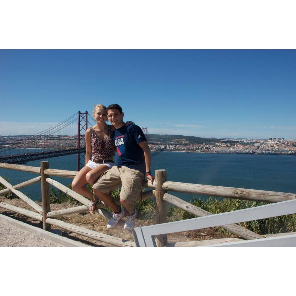 First time seeing the bridge into Lisbon!