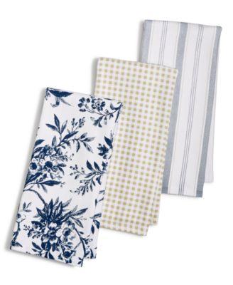 Martha Stewart Collection - 3-Pc. Floral Kitchen Towel Set, Created for Macy's