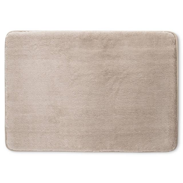 24" x 17" Velveteen Memory Foam Bath Rug Light Taupe - Room Essentials™