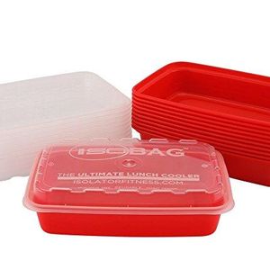 ISO Meal Prep Containers 16 oz, 10 Count, RED