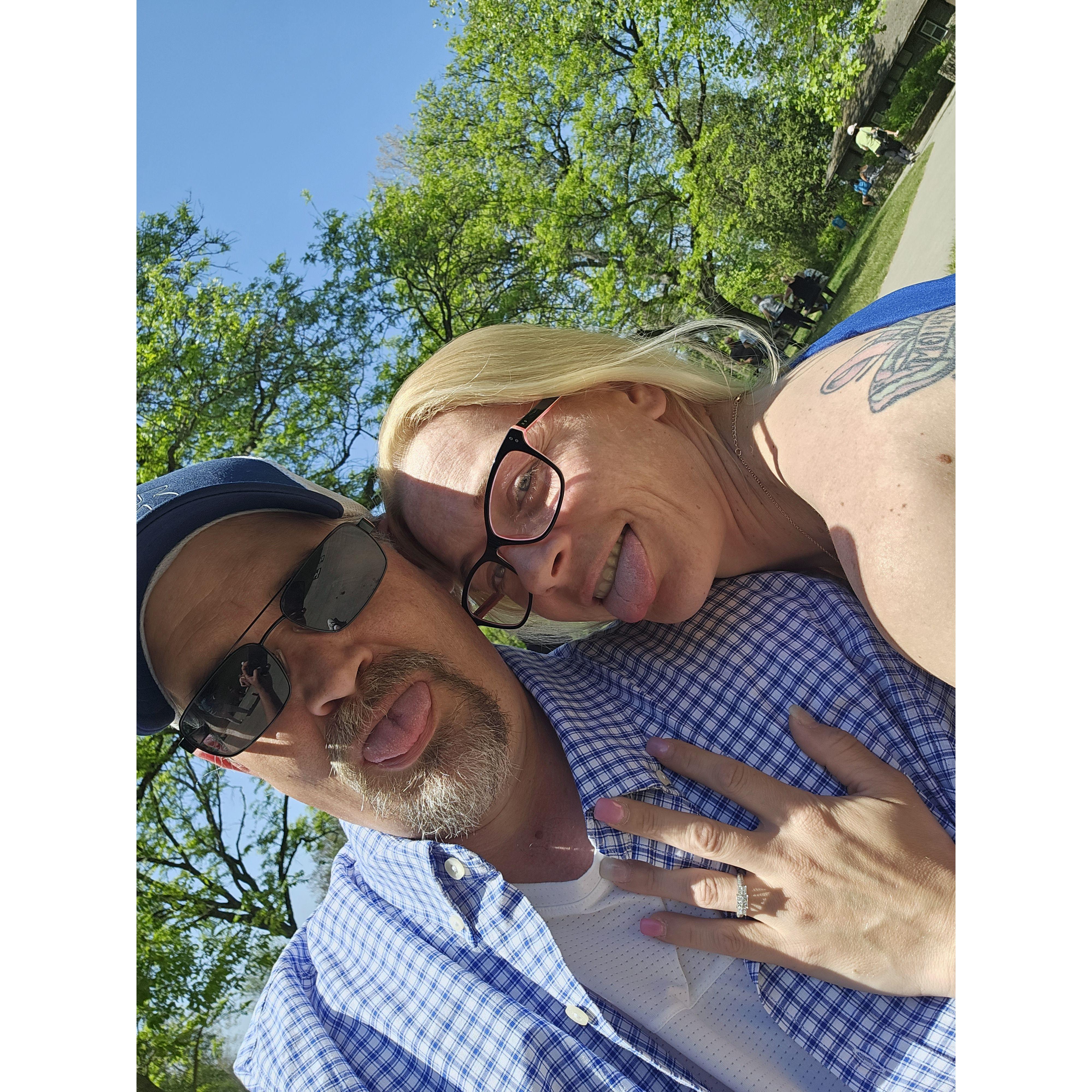 Downtime during Engagement photoshoot