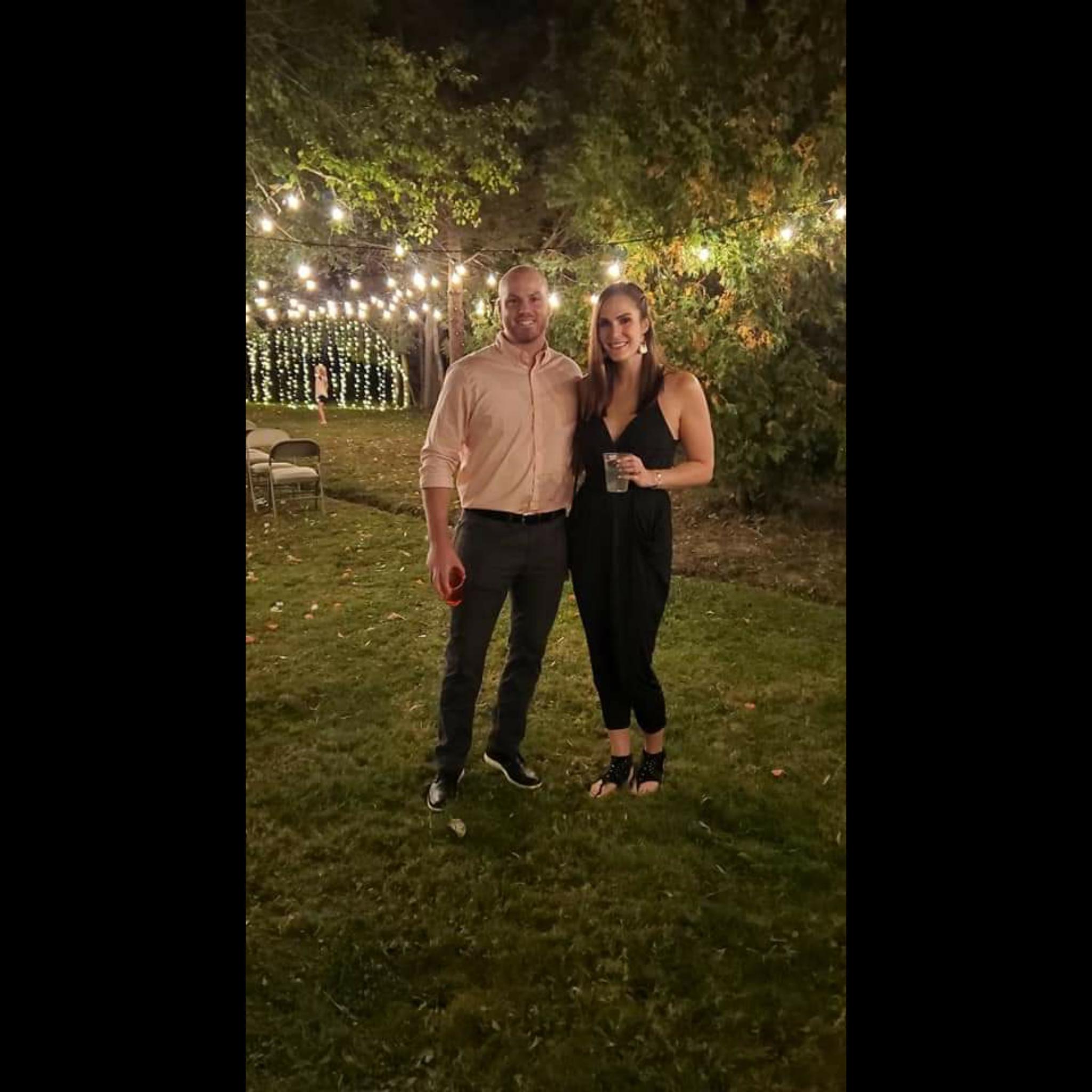 Joe and Hali's beautiful beer garden backyard wedding