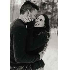 Our engagement shoot. We LOVE the snow