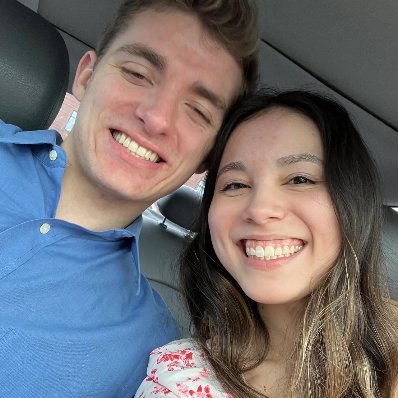 One of our very first pictures together taken in the church parking lot! We love St. Michael's!