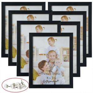 Sainthood - Giftgarden 8x10 Picture Frame Multi Photo Frames Set Wall or Tabletop Display, Black, 7 Pack